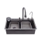 Кухонная мойка Kroner KRP Schwarze - SET7545NG PVD (3.0/0.8 мм) CV033806