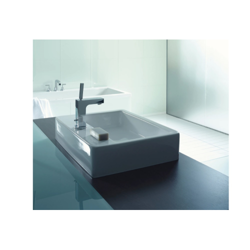 Раковина прямокутна Duravit Vero, накладна/підвісна, 500x470 мм, з отвором для змішувача, з переливом, білий 0454500000
