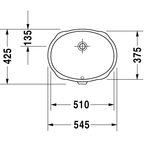 Умывальник Duravit Santosa встраиваемый 510 x 375мм 0466510000