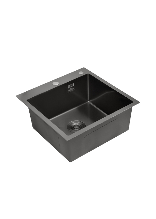 Кухонна мийка Kroner KRP Schwarze - 4545HM PVD (3.0/1.0 мм) CV033856