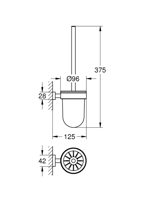 Туалетная щетка Grohe Essentials Cube 40513DC1