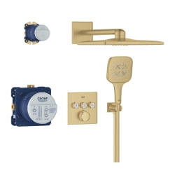 Душовий комплект Grohe SmartActive 310 + Grohe Grohtherm SmartControl Brushed Cool sunrise 34864GN0