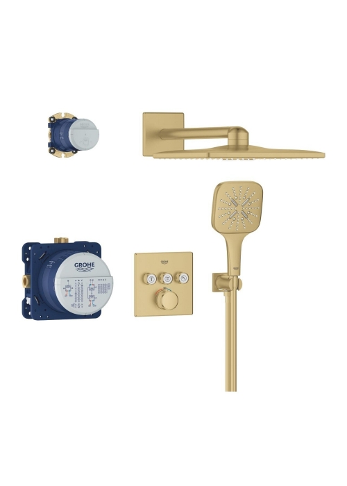 Душовий комплект Grohe SmartActive 310 + Grohe Grohtherm SmartControl Brushed Cool sunrise 34864GN0