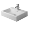 Раковина прямокутна Duravit Vero, накладна/підвісна, 595x465 мм, з отвором для змішувача, з переливом, білий 0452600000