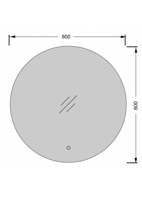 Дзеркало з LED підсвіткою Мойдодир Eclipse 80x80 S з сенсором 00-0006564