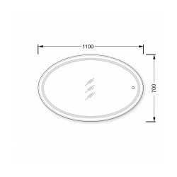 Дзеркало з LED підсвіткою Мойдодир Magda 110x70 з сенсором 00-0006336