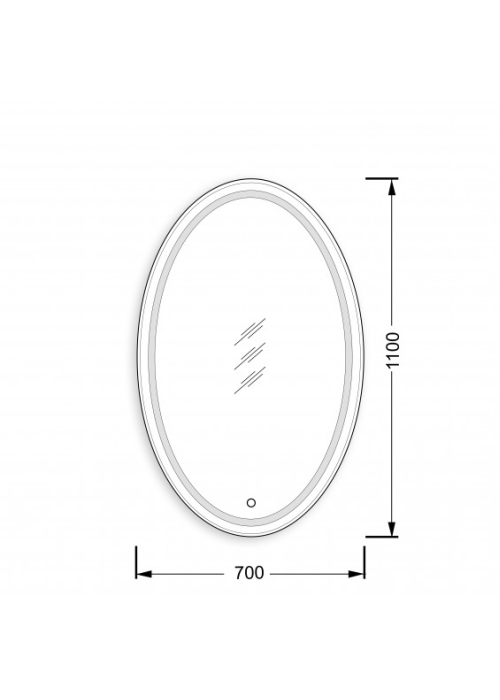 Дзеркало з LED підсвіткою Мойдодир Magda 110x70 з сенсором 00-0006336