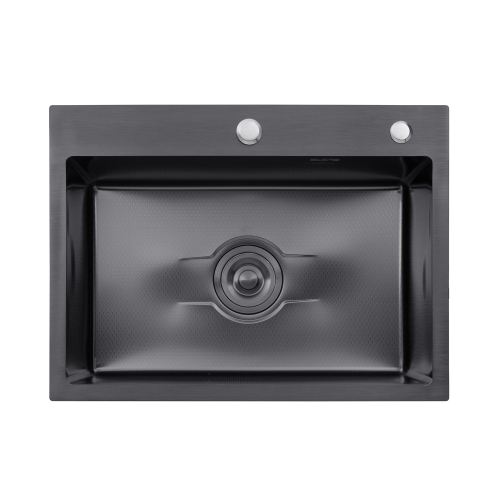 Кухонна мийка Kroner KRP Derby - 5843HM PVD (2,5/0,5 мм) CV027241