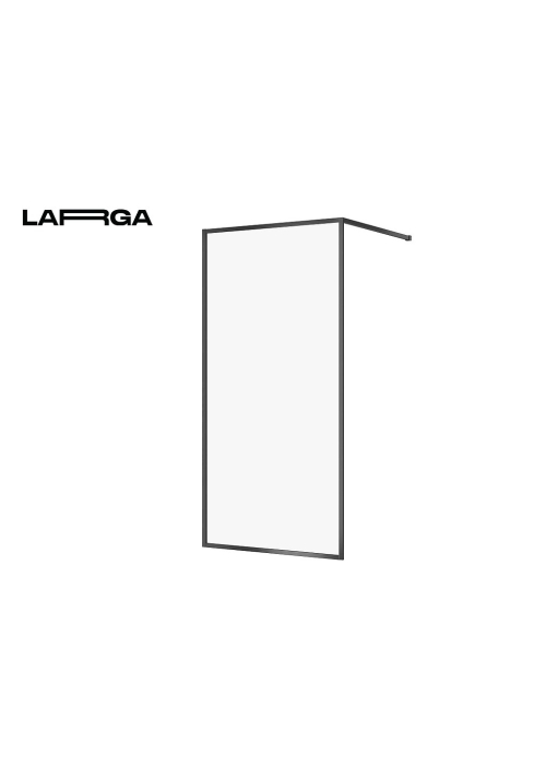 Душова кабіна типу Walk-in Larga 100х200, профіль чорний