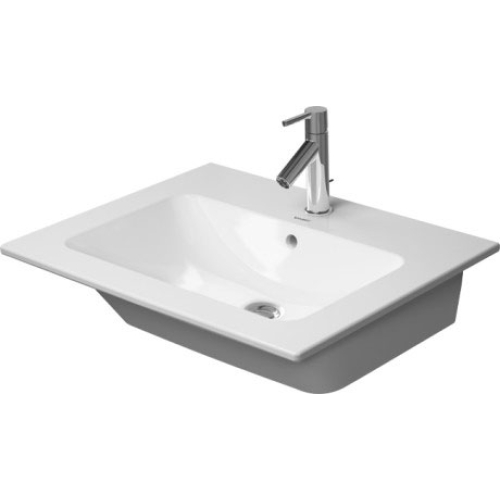 Раковина прямокутна Duravit Me by Starck меблева/підвісна, 630x490 мм, з отвором для змішувача, з переливом 2336630000