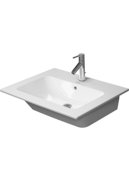 Раковина прямокутна Duravit Me by Starck меблева/підвісна, 630x490 мм, з отвором для змішувача, з переливом 2336630000