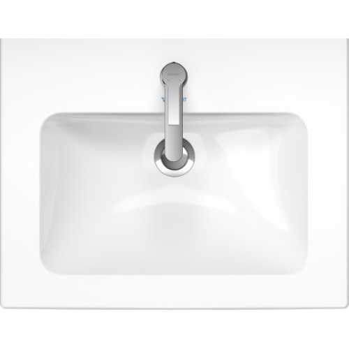Раковина прямокутна Duravit Me by Starck меблева/підвісна, 630x490 мм, з отвором для змішувача, з переливом 2336630000