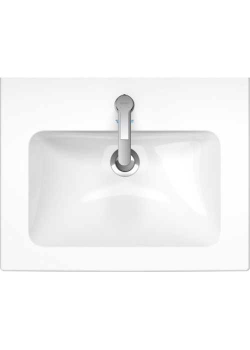 Раковина прямокутна Duravit Me by Starck меблева/підвісна, 630x490 мм, з отвором для змішувача, з переливом 2336630000