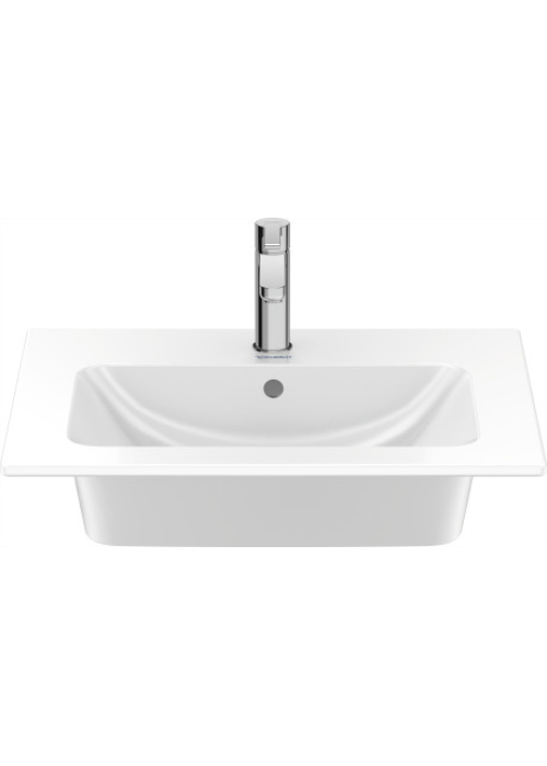 Раковина прямокутна Duravit Me by Starck меблева/підвісна, 630x490 мм, з отвором для змішувача, з переливом 2336630000