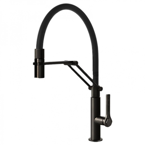 Змішувач для кухні Gessi Officine Gessi, Black Metal Brushed PVD (60055707)