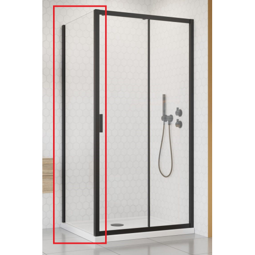 Бокова стінка Alienta Black S 800х1900 прозоре 10270080-54-01