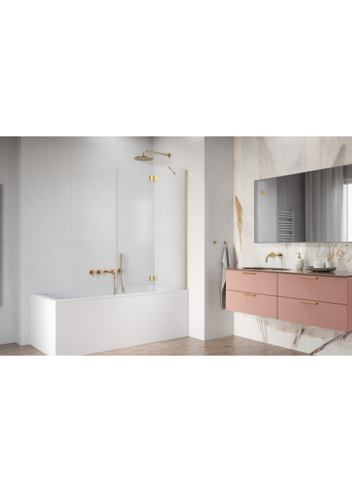 Шторка на ванну Radaway Garda Brushed Gold PND II 1000Rx1500 прозоре 10720100-99-01R
