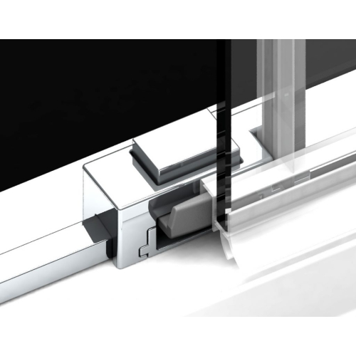 Бокова стінка Idea S1 1200Lx2000 хром/прозоре 387054-01-01L