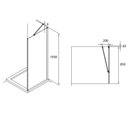 Душова стінка Roca Capital 90x195 см AM4409012M