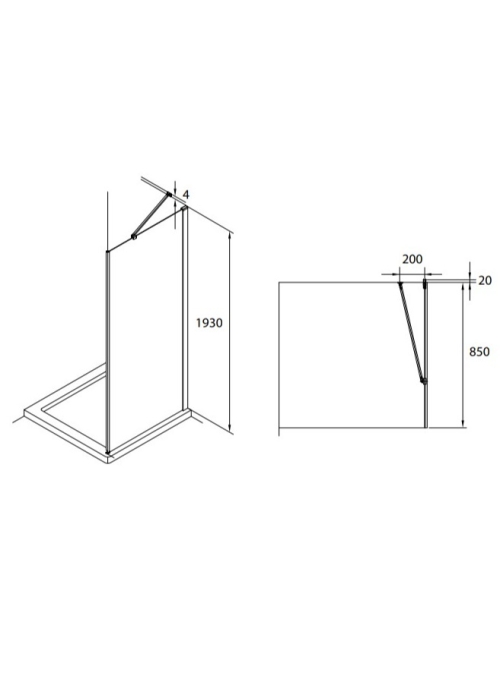 Душова стінка Roca Capital 90x195 см AM4409012M