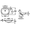 Раковина врезная Roca CORAL-N, 56 см, с отверстием