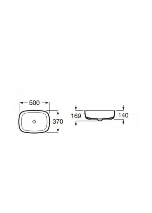 Умивальник Roca Inspira Soft 500x370 A327500000