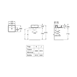 Умивальник Roca Gap Square 420х390 A3270MM000