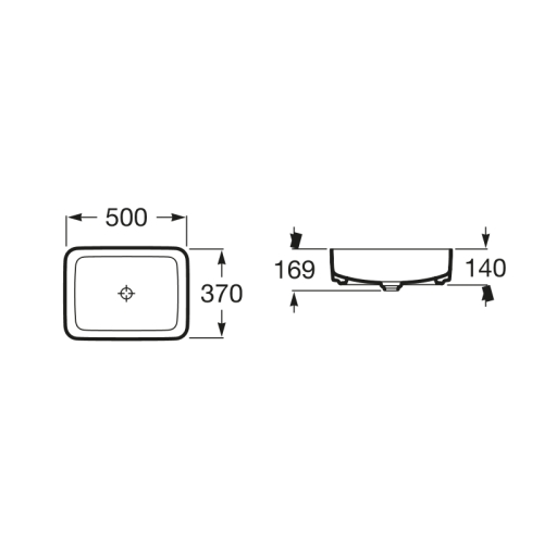 Умивальник Roca Inspira Square 500х370 A327530000