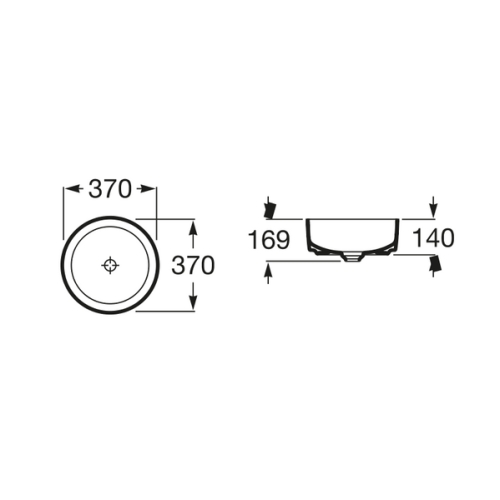 Умивальник Roca Inspira Round 370х370 A327523000