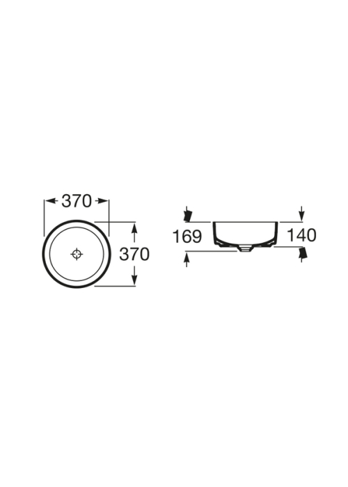 Умивальник Roca Inspira Round 370х370 A327523000