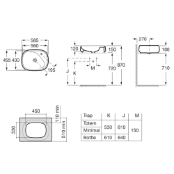 Умивальник Roca Beyond FINECERAMIC A3270B8000