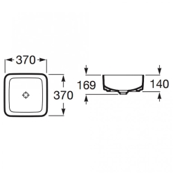 Умивальник Roca Inspira Square 370x370 A327532000