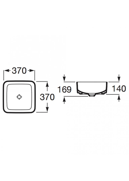 Умивальник Roca Inspira Square 370x370 A327532000