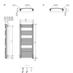 Полотенцесушитель Terma Dexter One 860x500 WWDEN086050KCROE8P