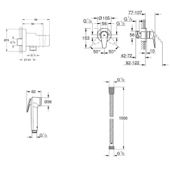 Набір гігієнічного душу GROHE BauEdge 28512002