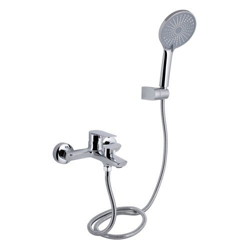 Змішувач для ванни Qtap Leo New (з душовим гарнітуром) Chrome QTLEO259CRM45563