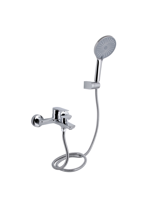 Змішувач для ванни Qtap Leo New (з душовим гарнітуром) Chrome QTLEO259CRM45563