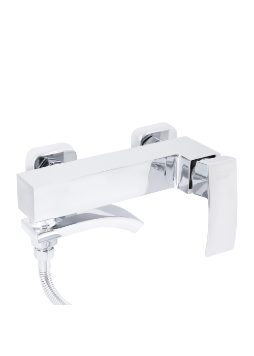 Змішувач для ванни Qtap Swan Cascada з поворотним виливом (з душовим гарнітуром) Chrome QTSWA260CRM45565