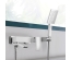 Змішувач для ванни Qtap Swan Cascada з поворотним виливом (з душовим гарнітуром) Chrome QTSWA260CRM45565
