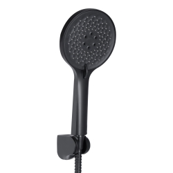 Змішувач для ванни Qtap Taurus (з душовим гарнітуром) Black Matt QTTAU259BLM45662
