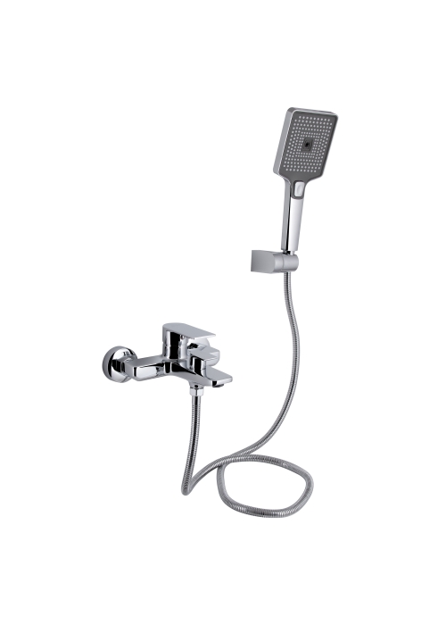 Змішувач для ванни Qtap Aries (з душовим гарнітуром) Chrome QTARI259CRM45559