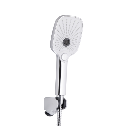 Змішувач для ванни Qtap Gemini (з душовим гарнітуром) Chrome/White QTGEM259CRW45683