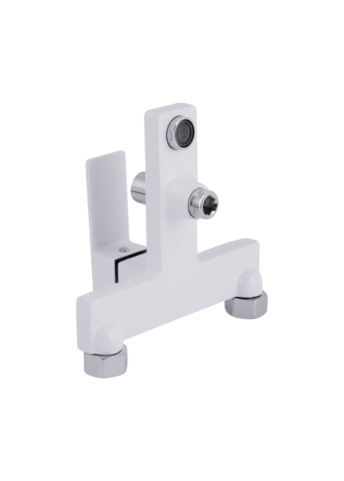 Змішувач для ванни Qtap Gemini (з душовим гарнітуром) Chrome/White QTGEM259CRW45683