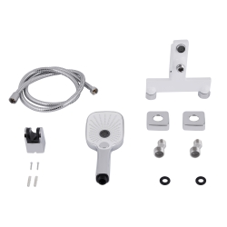 Змішувач для ванни Qtap Gemini (з душовим гарнітуром) Chrome/White QTGEM259CRW45683