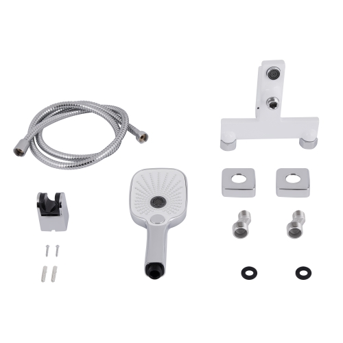 Змішувач для ванни Qtap Gemini (з душовим гарнітуром) Chrome/White QTGEM259CRW45683