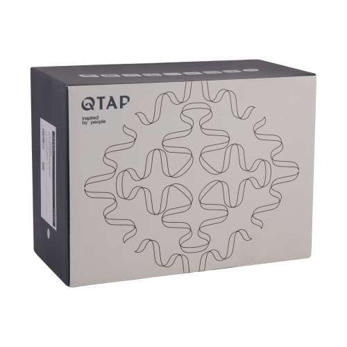 Змішувач для ванни Qtap Gemini (з душовим гарнітуром) Chrome/White QTGEM259CRW45683