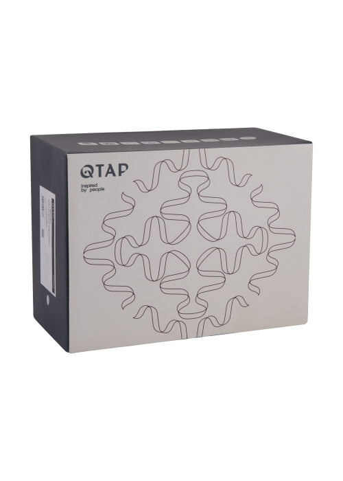 Змішувач для ванни Qtap Gemini (з душовим гарнітуром) Chrome/White QTGEM259CRW45683