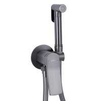 Набор для гігієнічного душу Qtap Slavonice округлий Gunmetal Black PVD QTSLA262GMB45916