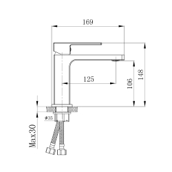 Змішувач для раковини Qtap Gemini Black Matt QTGEM270BLM45674