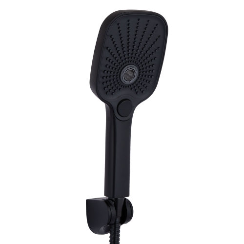 Змішувач для ванни Qtap Gemini (з душовим гарнітуром) Black Matt QTGEM259BLM45682